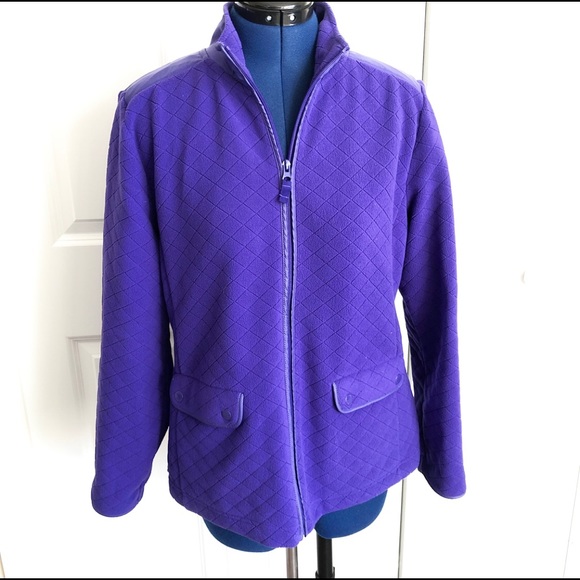 Talbots Purple Quilted Pattern Jacket - Picture 1 of 5